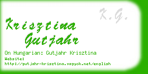 krisztina gutjahr business card